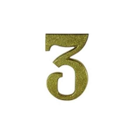 Número Plástico para Casa Dourado Nº 3 NR40 PAVILONIS