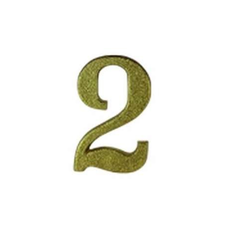 Número Plástico para Casa Dourado Nº 2 NR40 PAVILONIS