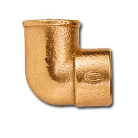 Cotovelo Bronze rosca Fêmea x bolsa Nº10 22x3/4 ELUMA