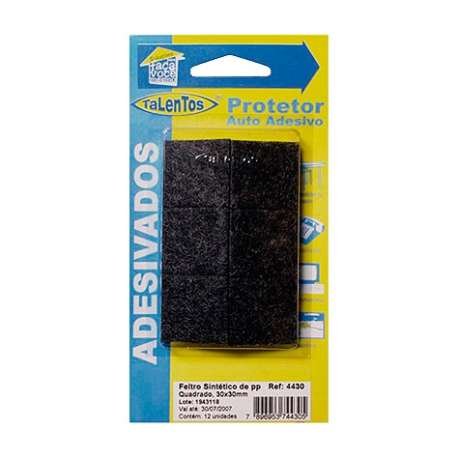 Feltro Sintético Quadrado 30x30mm Kit com 12 Peças 4430 TALENTOS