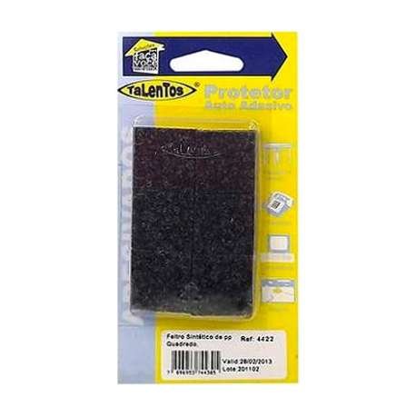 Feltro Sintético Quadrado 22x22mm Kit com 16 Peças 4422 TALENTOS