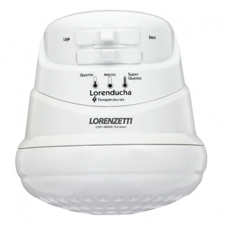 Ducha Lorenducha Multitemperatura Branca 6800W 220V LORENZETTI