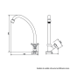 Torneira para Cozinha de Mesa Bica Móvel Loren Way 1167 C30 LORENZETTI