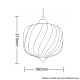 Pendente 21x18cm TD 3001 Fumê 15050600 TASCHIBRA