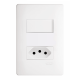 Interruptor 1 Simples com Tomada 2P+T 10A/250V com Placa 4x2 2100 Habitat FAME