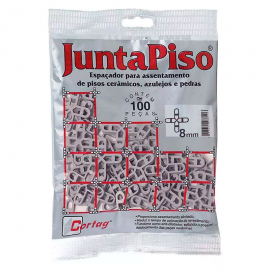 Espaçador Plástico 8mm com 100 Peças Juntapiso CORTAG