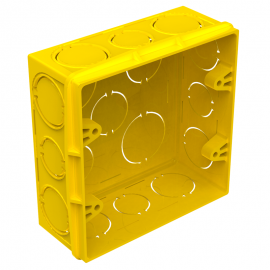 Caixa de Luz 4'' Tigreflex Quadrada Amarela TIGRE