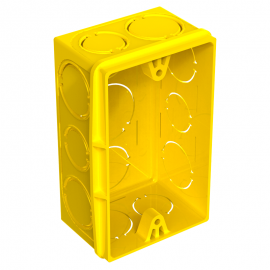 Caixa de Luz 4x2'' Tigreflex Retangular Amarela TIGRE