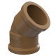 Joelho 45º 1'' 32mm Água PVC Marrom Soldável TIGRE
