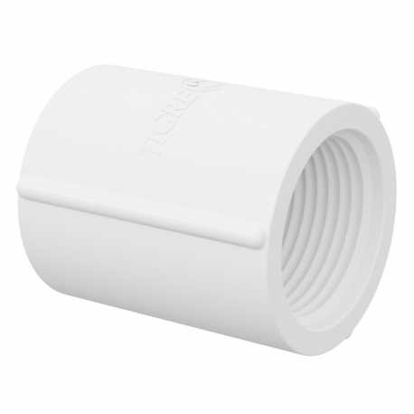 Luva 1.1/2'' 50mm PVC Branco Roscável TIGRE