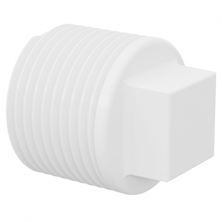 Plug 1.1/2'' 50mm PVC Branco Roscável TIGRE