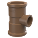 Tê 90º Redução 50x40mm Água PVC Marrom TIGRE