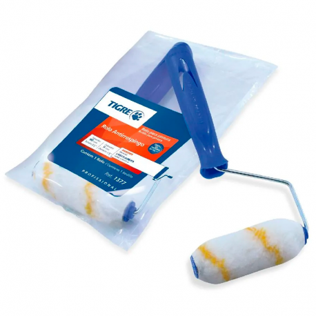 Rolo Lã Anti-Respingo Econômico com Suporte 15cm 1377 PINCÉIS TIGRE