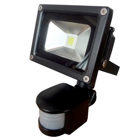 Refletor LED com Sensor TRS 50W Preto 4000K Luz Amarela 15030029-02 TASCHIBRA