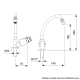 Torneira para Cozinha de Mesa com Bica Móvel e Arejador Articulado City CELITE