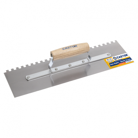 Desempenadeira de Aço 12x40cm Superdentada 8mm 225 CASTOR