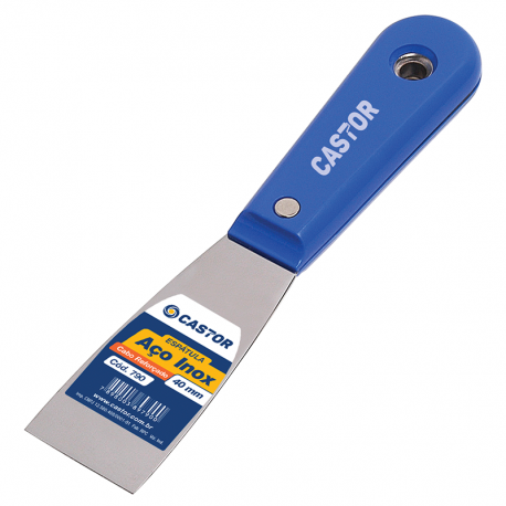 Espátula de Aço Inox 40mm com Cabo Plástico Reforçado 790 CASTOR