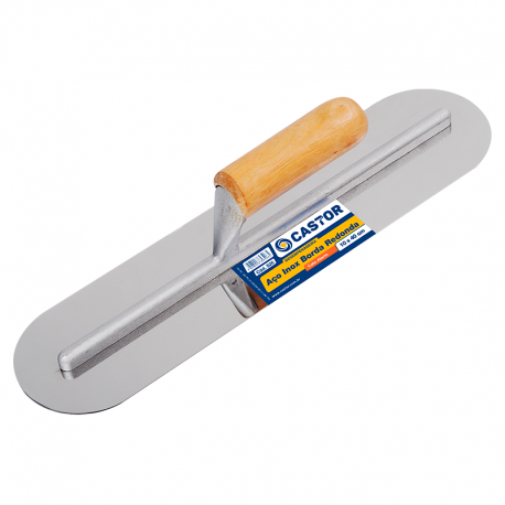 Desempenadeira Aço Inox 10x40 Borda Redonda 526 CASTOR