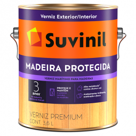 Verniz Madeira Protegida Premium Brilhante Natural 3,6L SUVINIL
