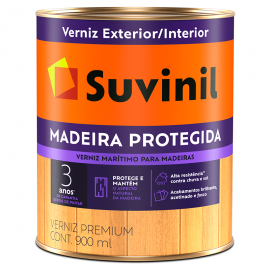 Verniz Madeira Protegida Premium Brilhante Natural 0,9L SUVINIL