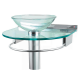 Lavabo 50x45,5cm Cris-Glass Jade com Cuba 976-8 CRIS-METAL