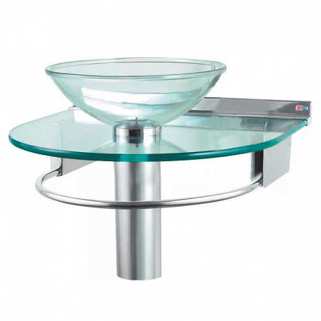 Lavabo 50x45,5cm Cris-Glass Jade com Cuba 976-8 CRIS-METAL