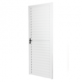 Porta Palheta 210x0,80cm Direita Alumínio Branco Absolut ALIANCE