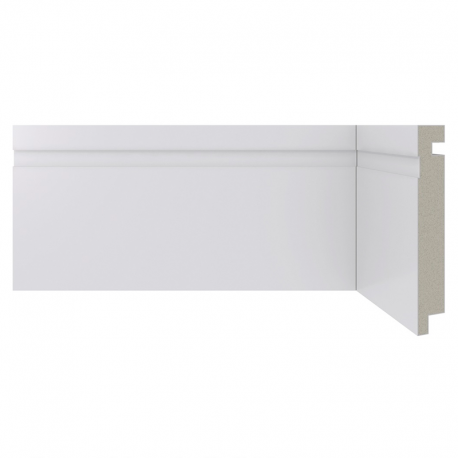 Rodapé de Poliestireno 100x16mm Branco Barra com 2,40m 457RP/BR SANTA LUZIA